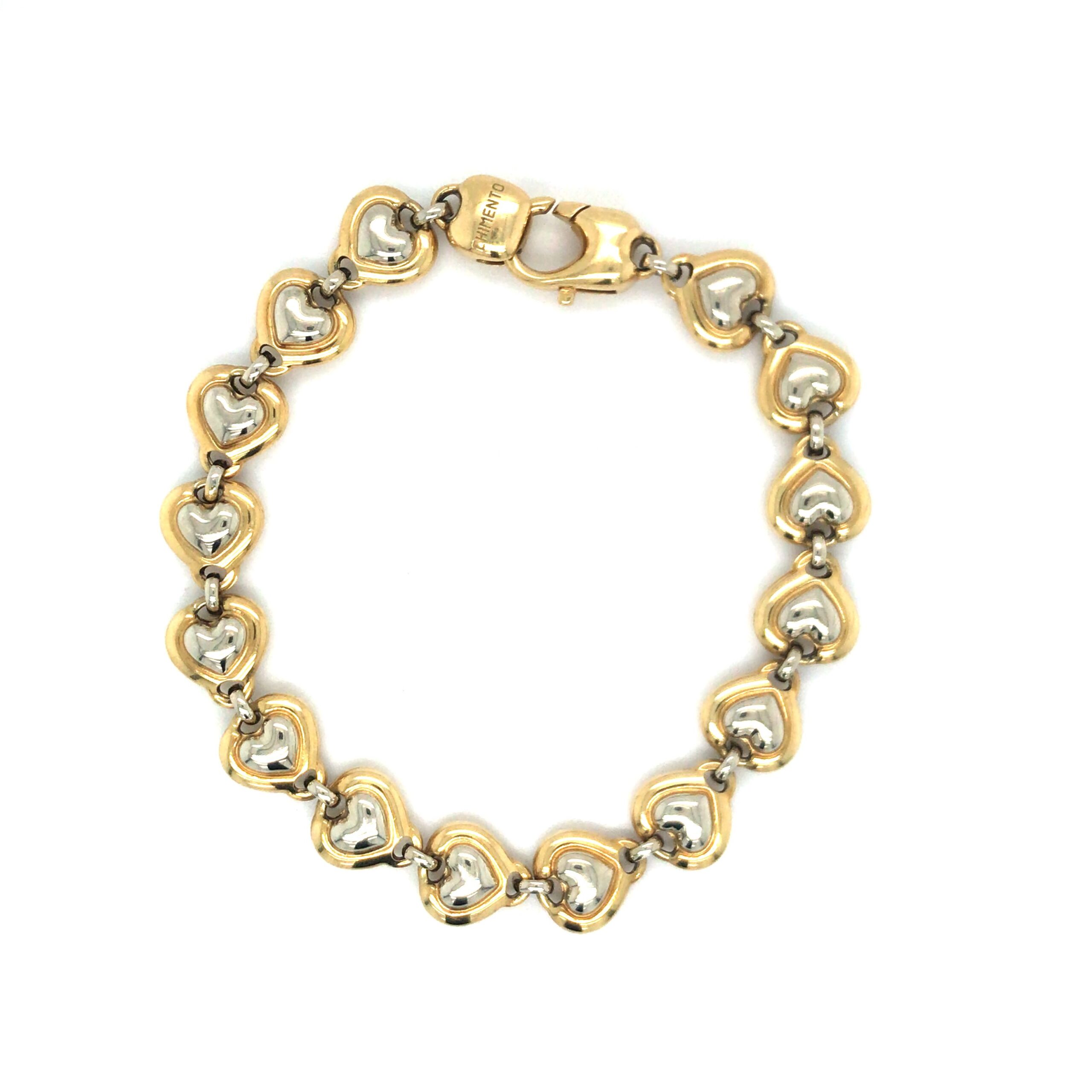 Chimento Reversible Yellow and White Gold Wide Reversible Bracelet